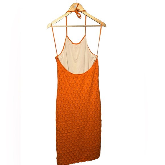 Alice + Olivia Jone Halter Fitted Wool Blend Midi Dress - Picture 5 of 6